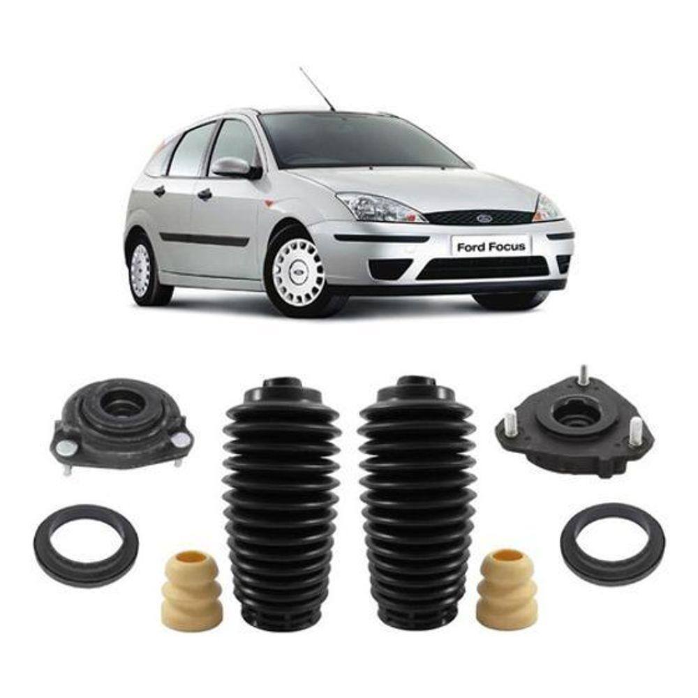 Kit Coxim Batente Coifa Dianteiro Focus 2001/2007 Completo