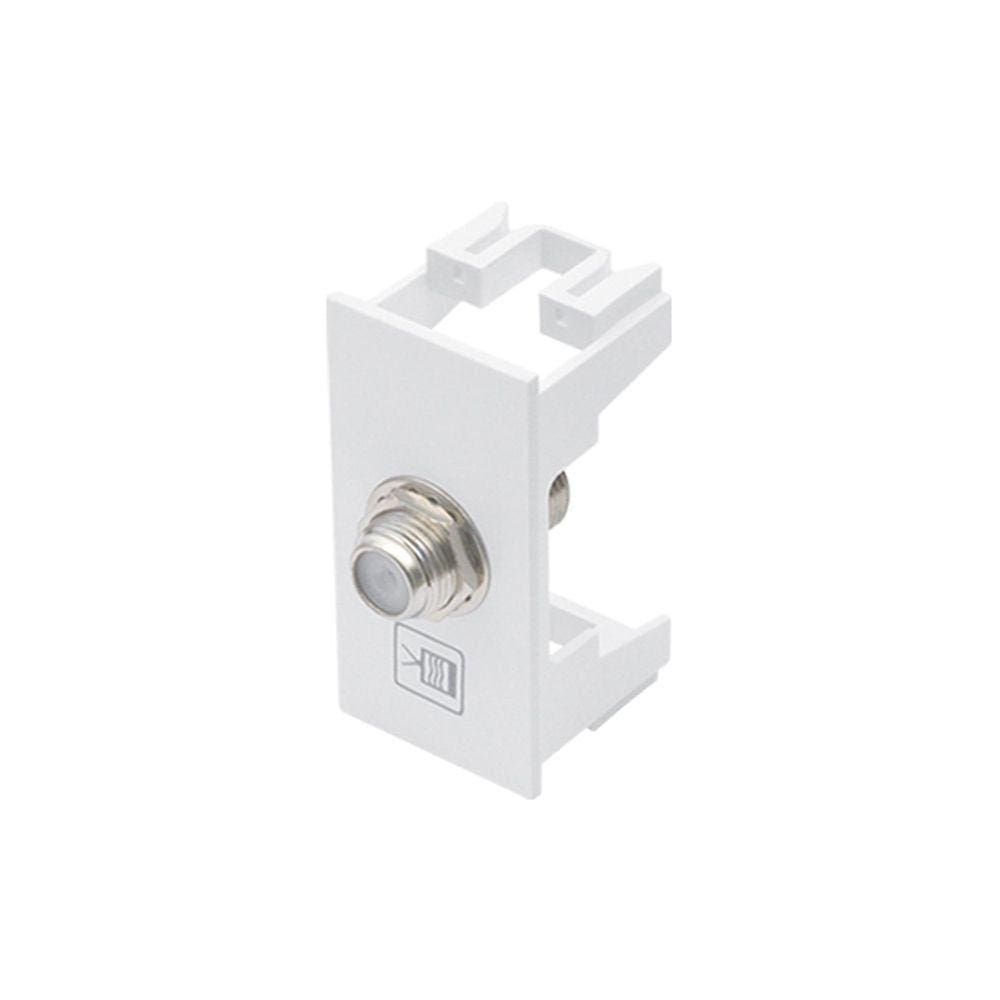 Módulo Tomada Antena de TV Fame Habitat para Cabo Coaxial Branco