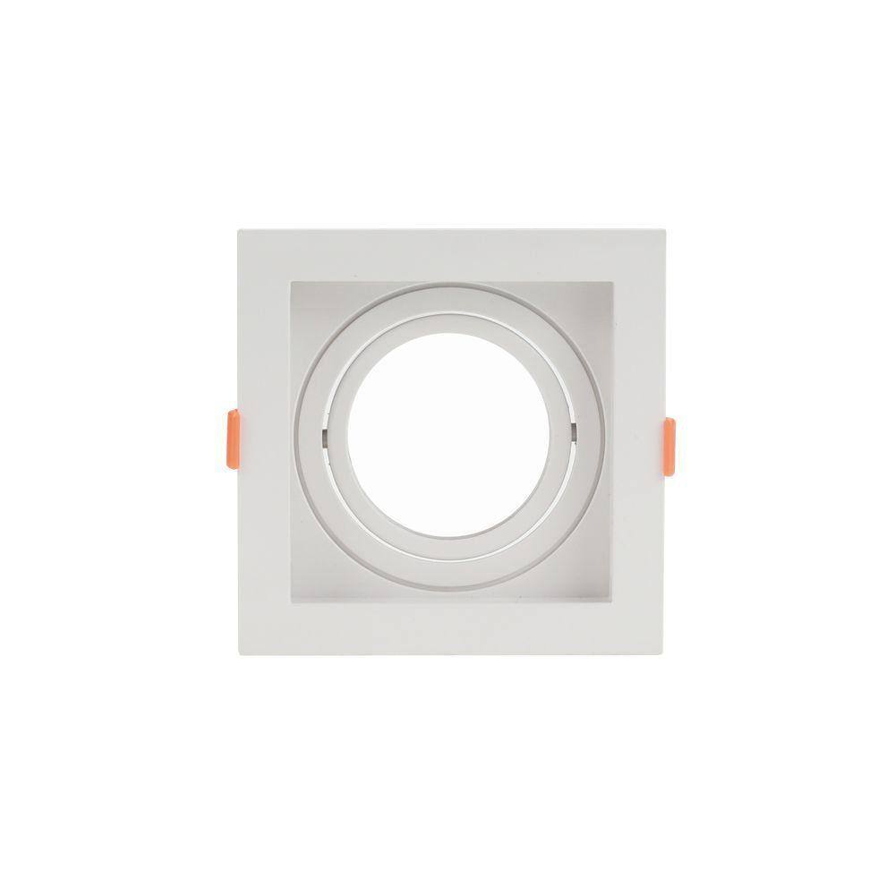 Spot de Embutir Recuado Nordecor Flea para 1 Lâmpada AR70 Quadrado Branco
