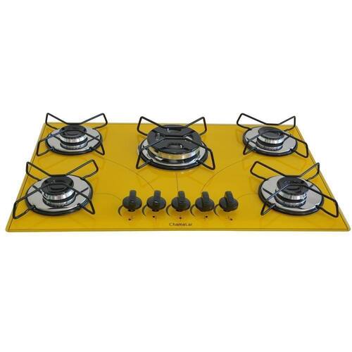 Fogão Cooktop Gás 5 Bocas Chama Tripla | Extra Fogão Cooktop Gás 5 Bocas Chama Tripla | Extra