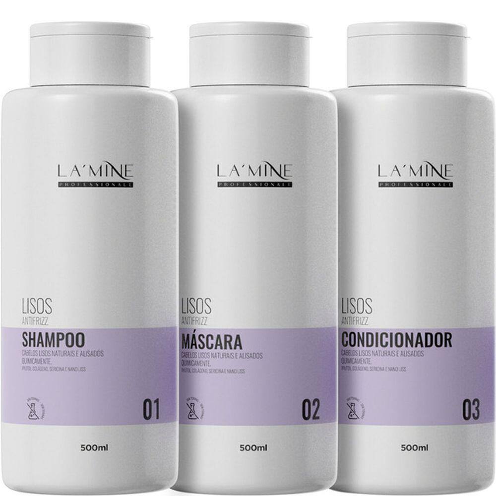 La`Mine Lisos - Kit Antifrizz Trio (3 Produtos)