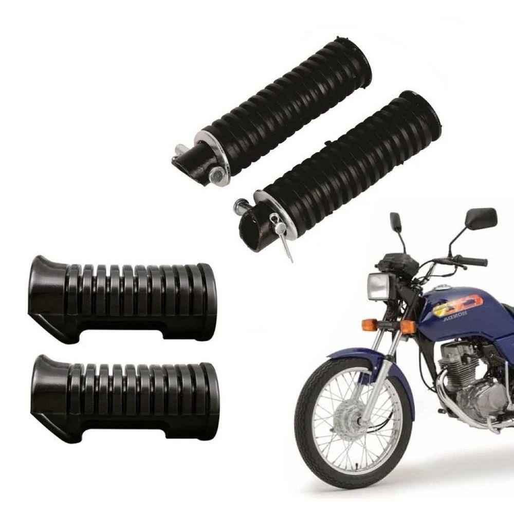 Borrachas Estribo Pedaleiras Cg Titan Fan 125 1983 Ate 2008