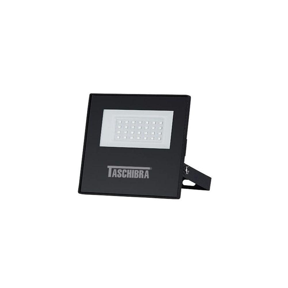 Refletor Taschibra TR LED Slim 30W Preto Bivolt Luz Verde