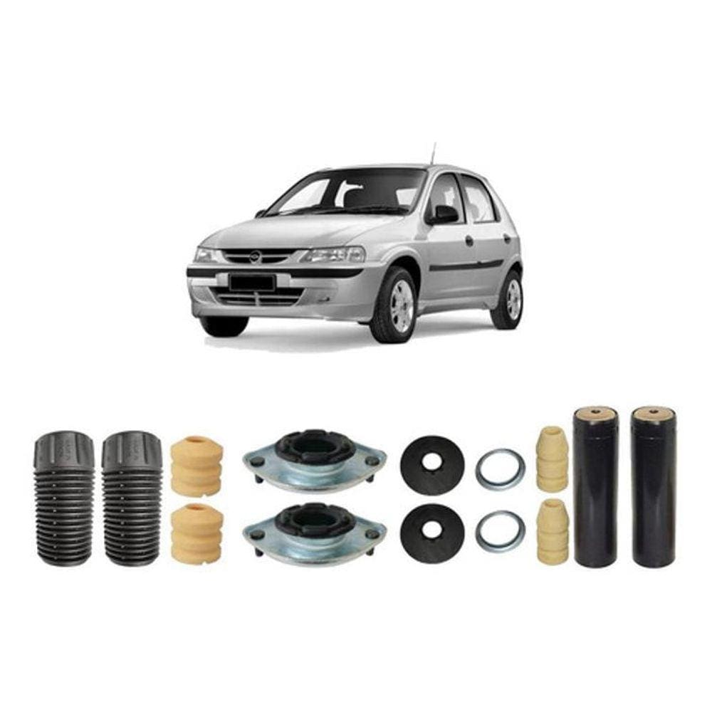 4 Kit Batente Coxim Dianteiro Traseiro Celta 2001 2002 2003