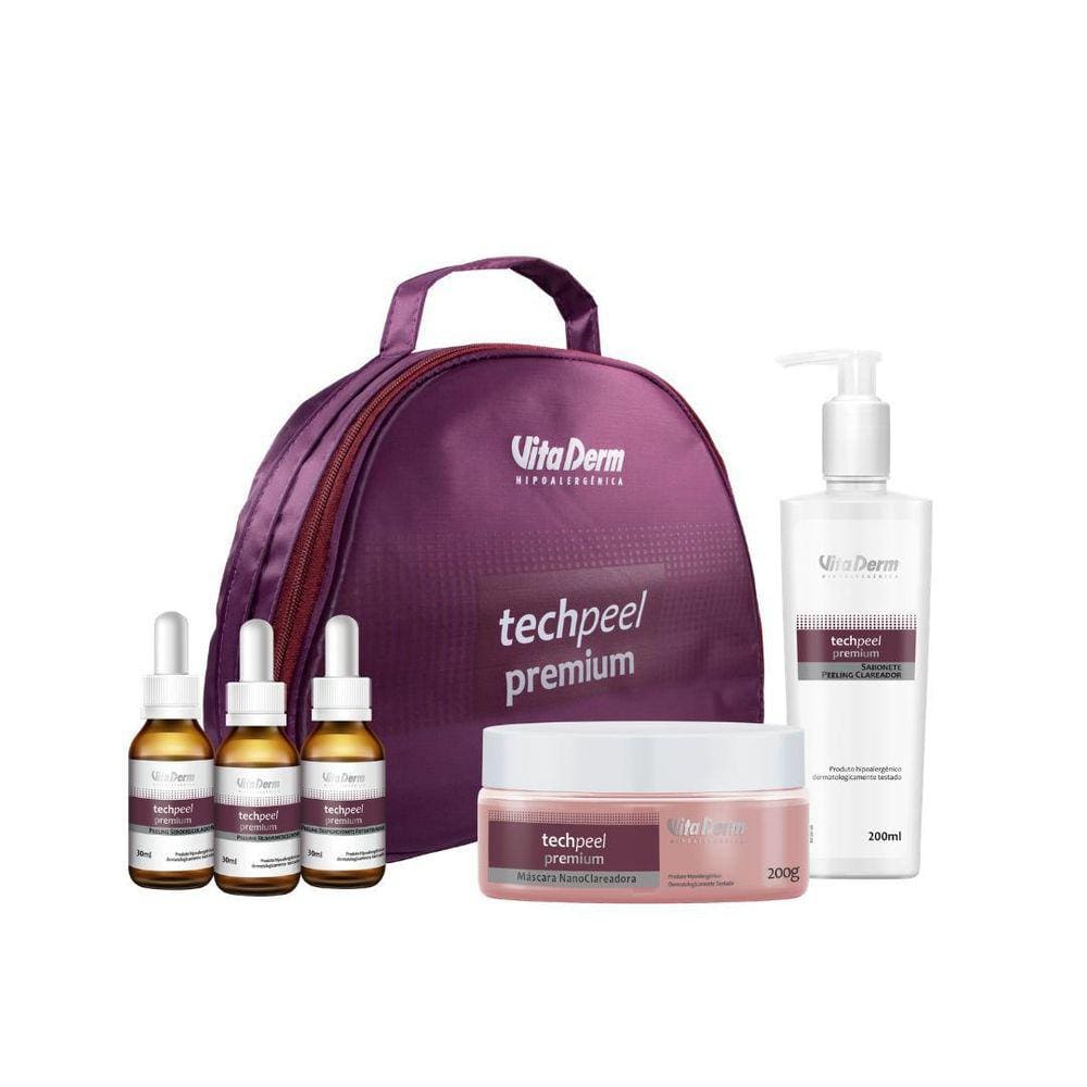 Vita Derm Techpeel Premium Kit Profissional Para Pele