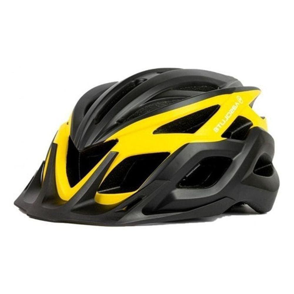 Capacete Ciclismo C Led - Preto E Amarelo Fluor - Único