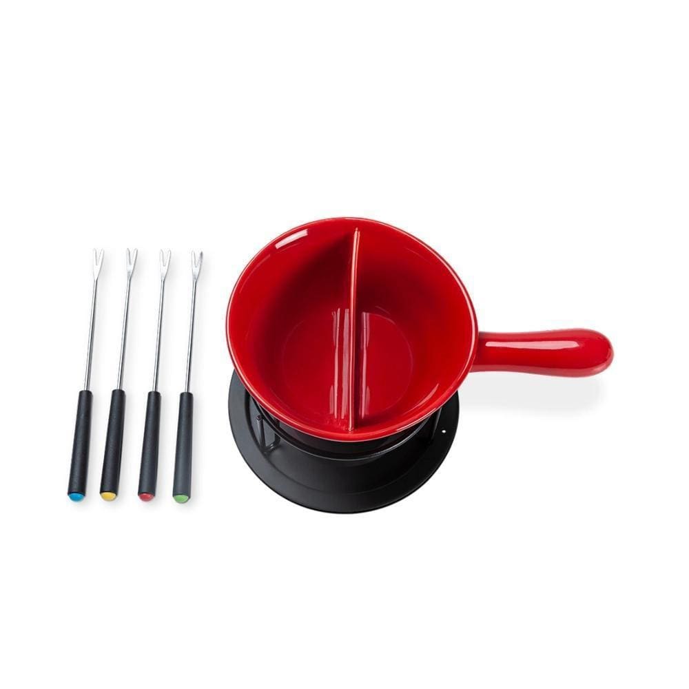 Conjunto Fondue Cerâmica C/Divisória 9 Peças 1256/110 Brinox