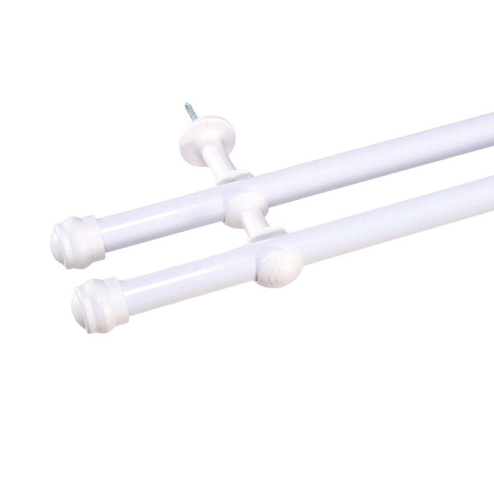 Varão Duplo Para Cortina De 2 Metros 19Mm- Branco