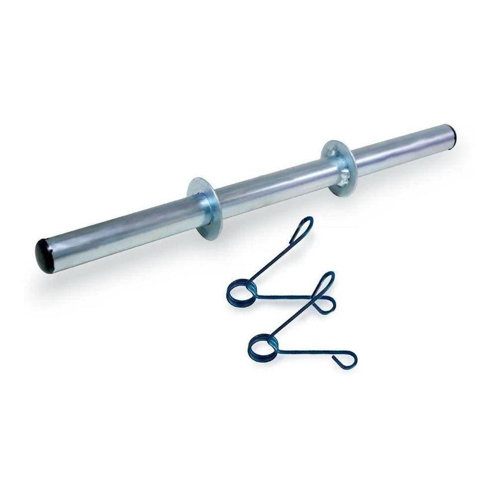 Barra Oca Halter Musculação Zincada De 40Cm Com Presilha