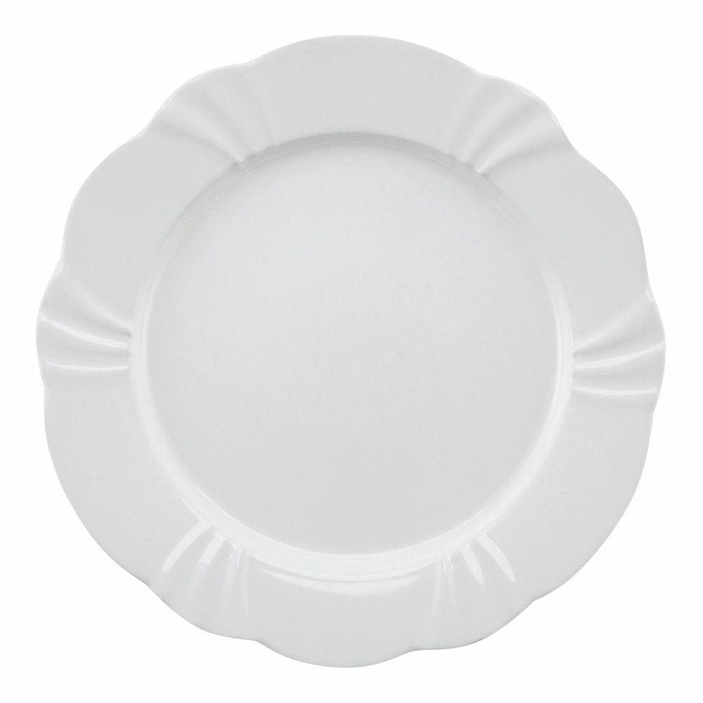 Jogo De Pratos Rasos Em Porcelana Soleil Com 6 Peças 29cm Oxford White