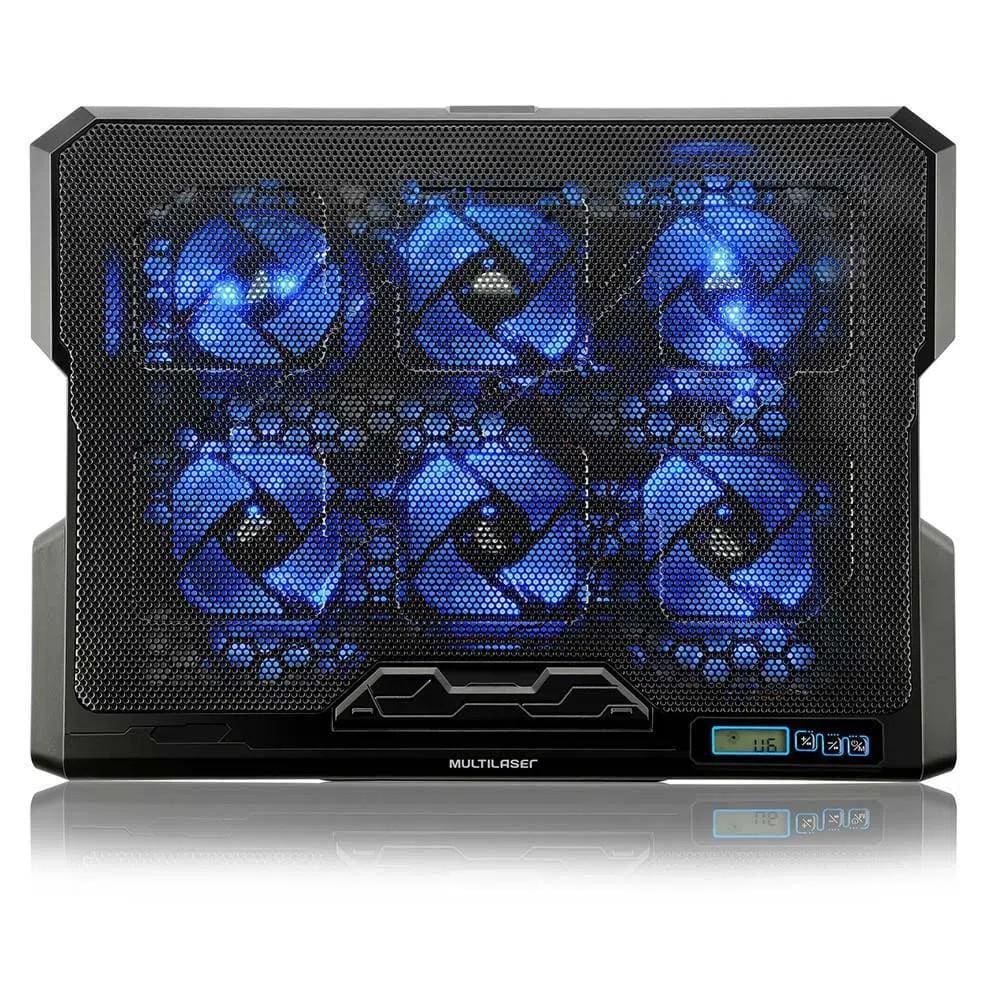 Base para notebook com 6 cooler LED Azul, AC282, Multilaser