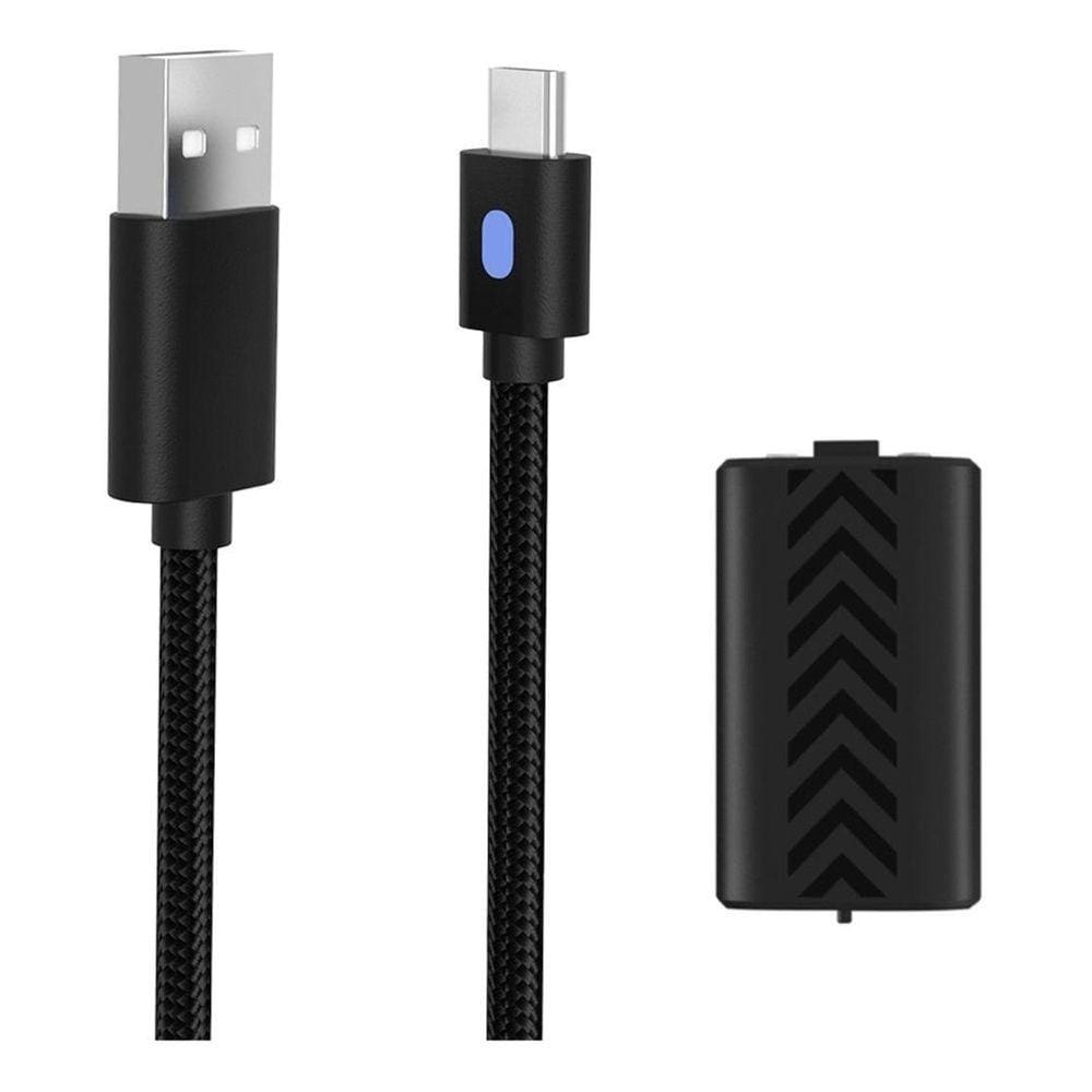 Bateria Recarregável Xbox Series Com Cabo Usb 3 Metros Led