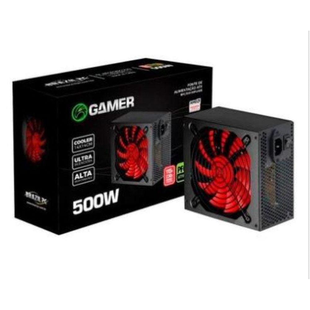 Fonte Atx 500Watts Real Bpc-500-80 Plus Pfc Ativo Bronze