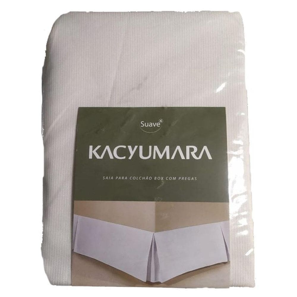 Saia Para Colchão Box Solteiro Com Pregas Pérola Kacyumara