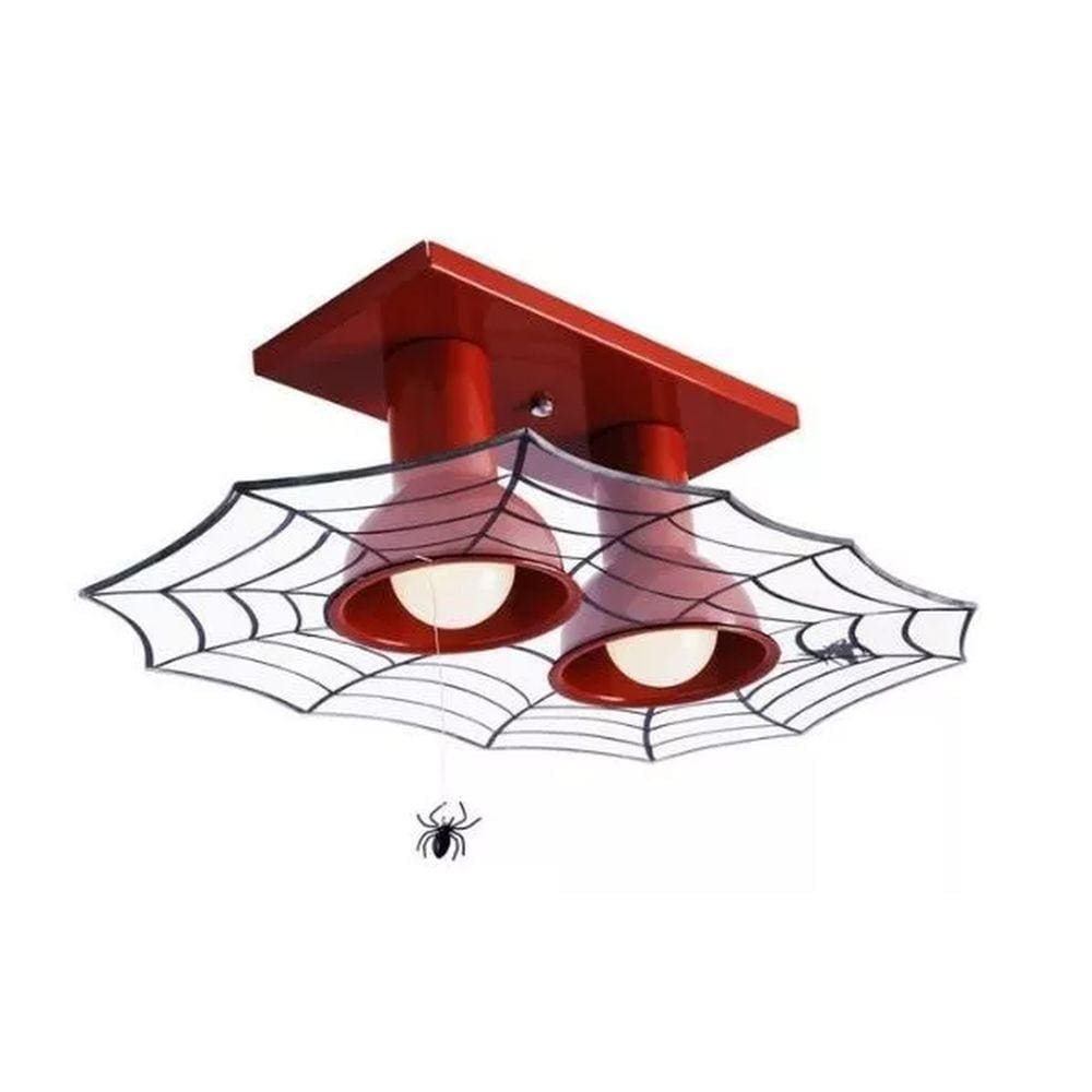 Plafon teia homem aranha startec infantil quarto de menino