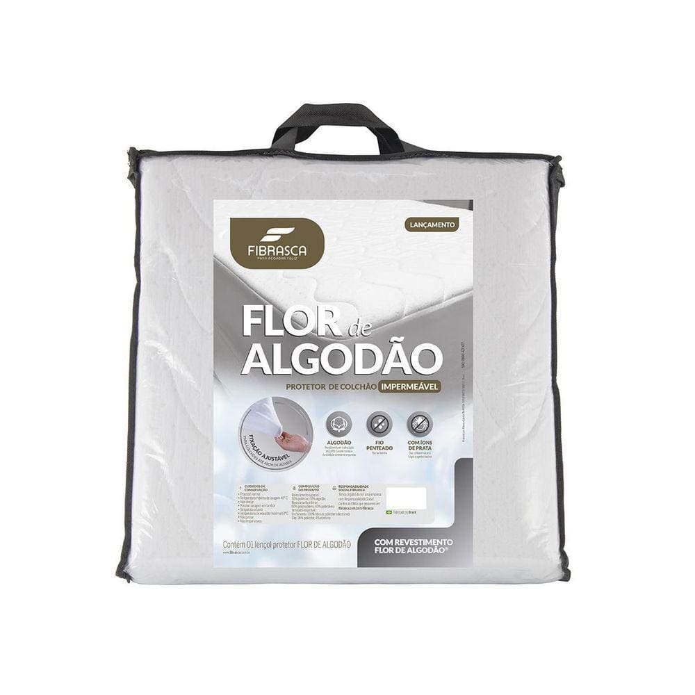 Protetor Colchão Flor De Algodão Impermeavel Solteiro