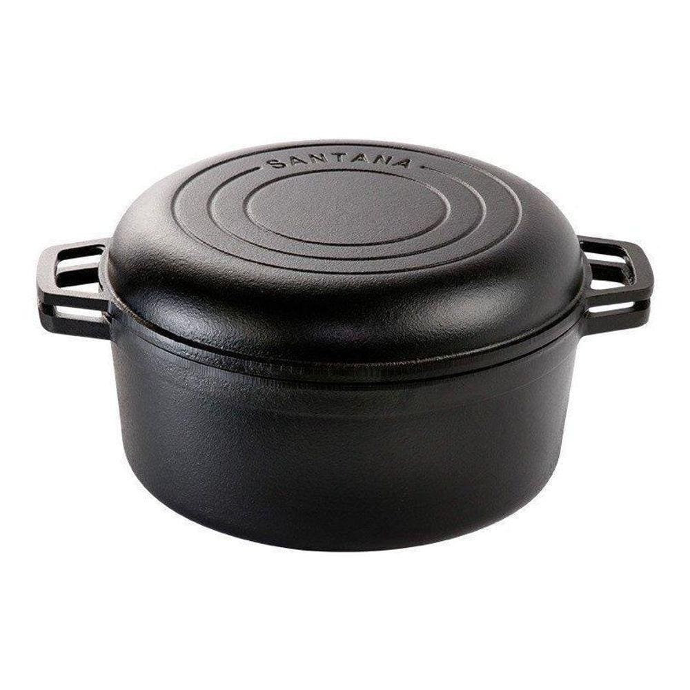 Forno Holandês Duo Panela De Ferro Para Pão Dutch Oven 3,5L