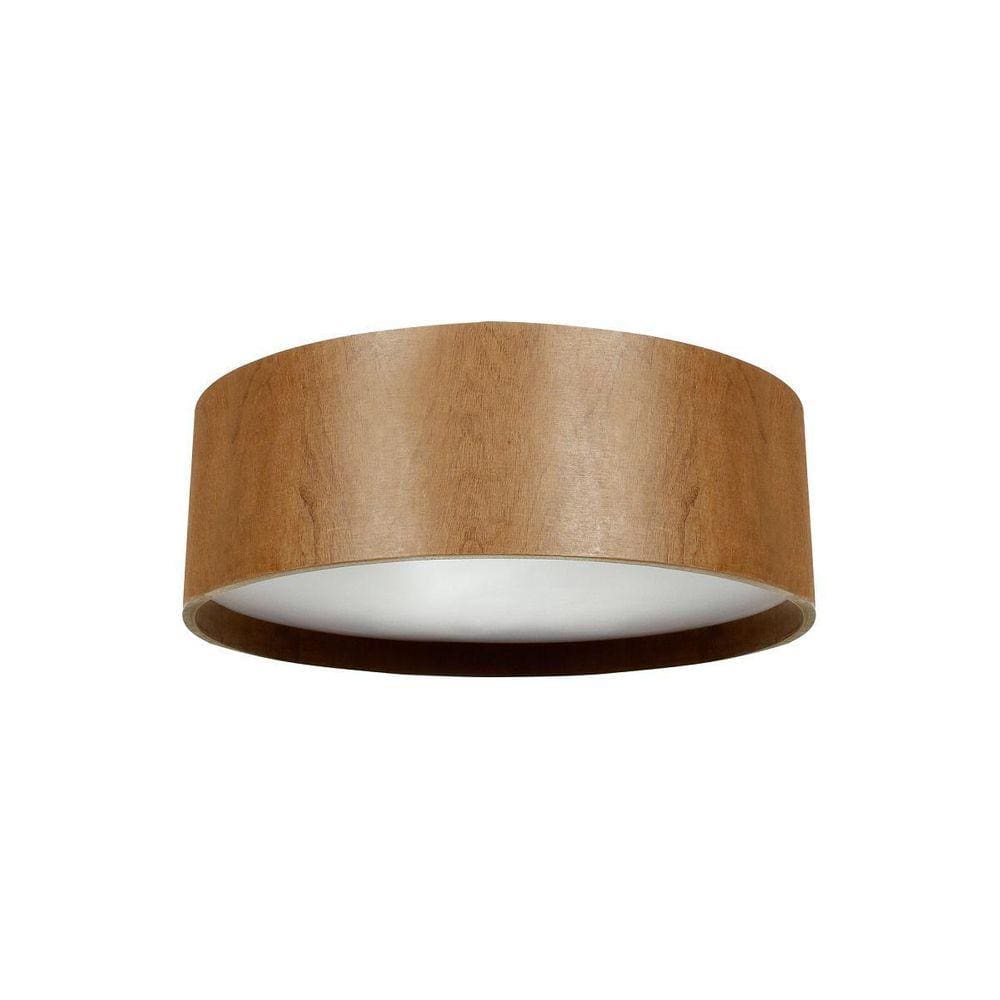 Plafon Redondo Madeira Imbuia Marrom Claro 50Cm