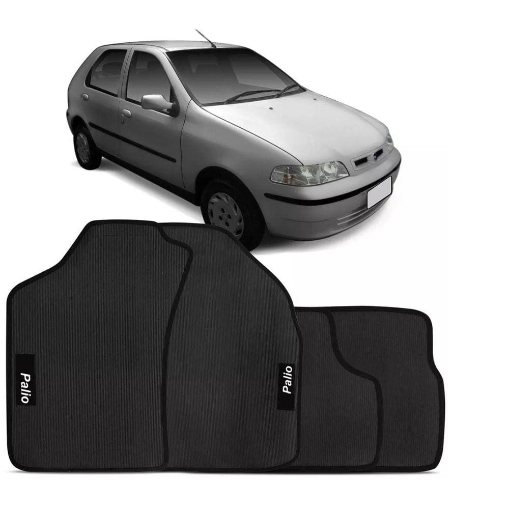 Jogo Tapete Pvc E Carpete Black Fiat Palio 1996 A 2014