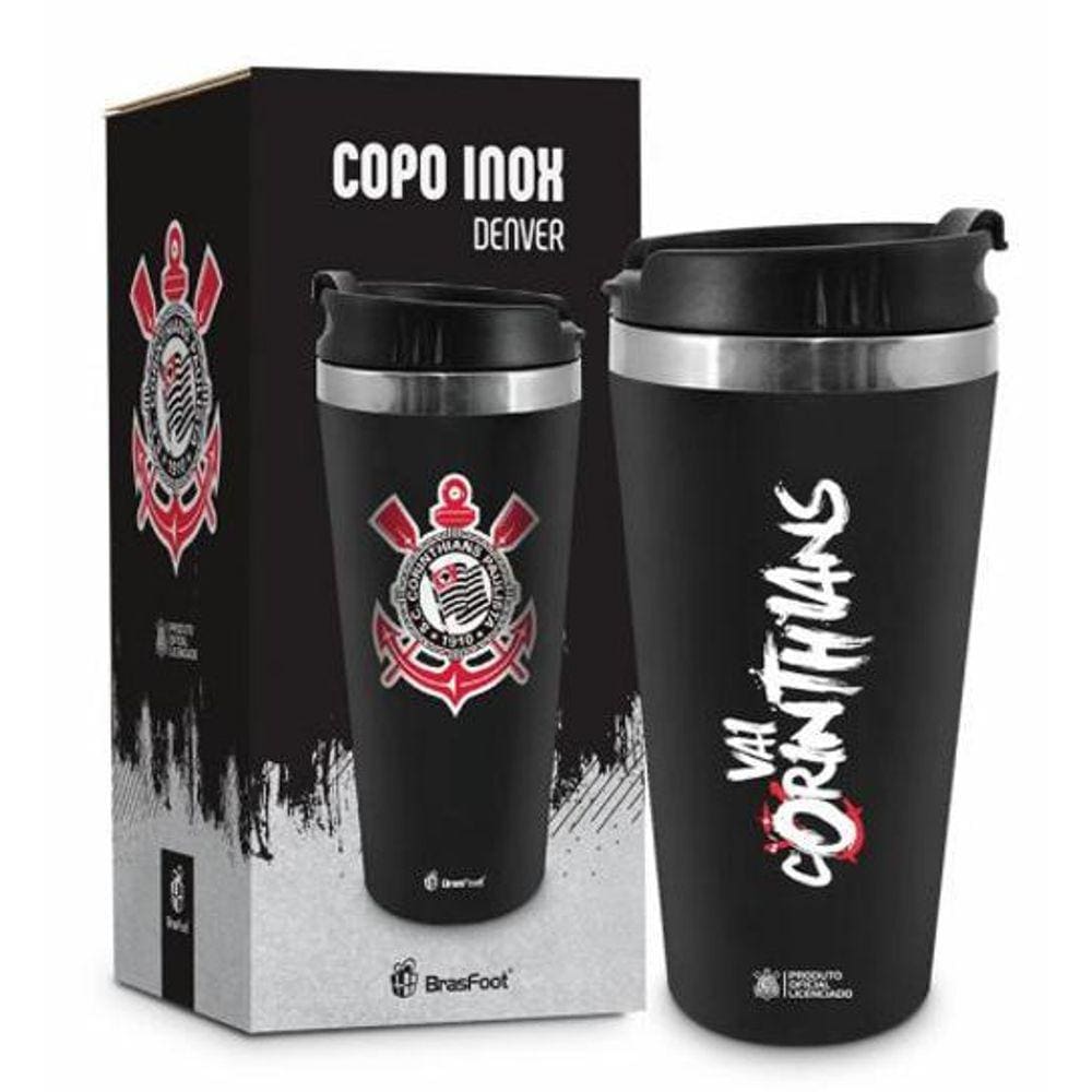 Copo Térmico Emborrachado 450Ml Time Corinthians