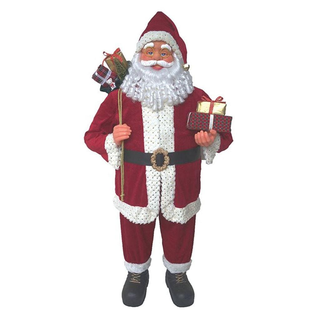 Boneco Papai Noel 60cm Modelo Tradicional Decoração Natal