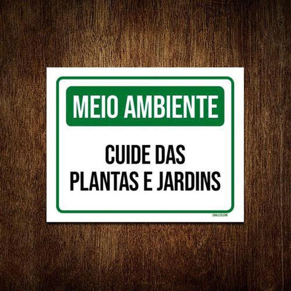 Kit 10 Placas Meio Ambiente Cuide Das Plantas E Jardins
