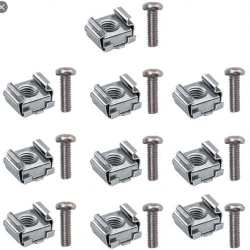 Kit Porca Gaiola M5+Parafuso Niquelado M5X12 Pct Com 10 Und