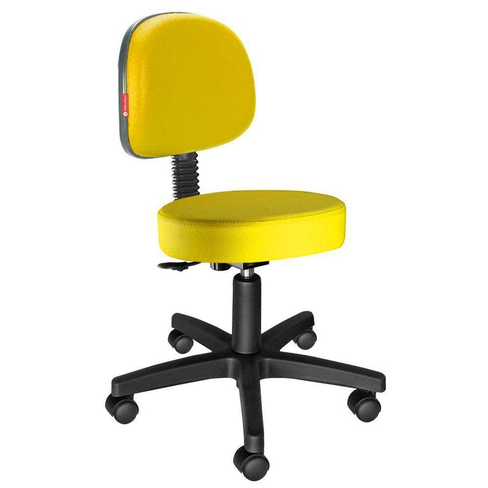 Mocho Estética Secretária Amarelo Cadeira Brasil