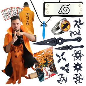 Kit 2 Colares Cordão Naruto Akatsuki Elastano Símbolo. em Promoção