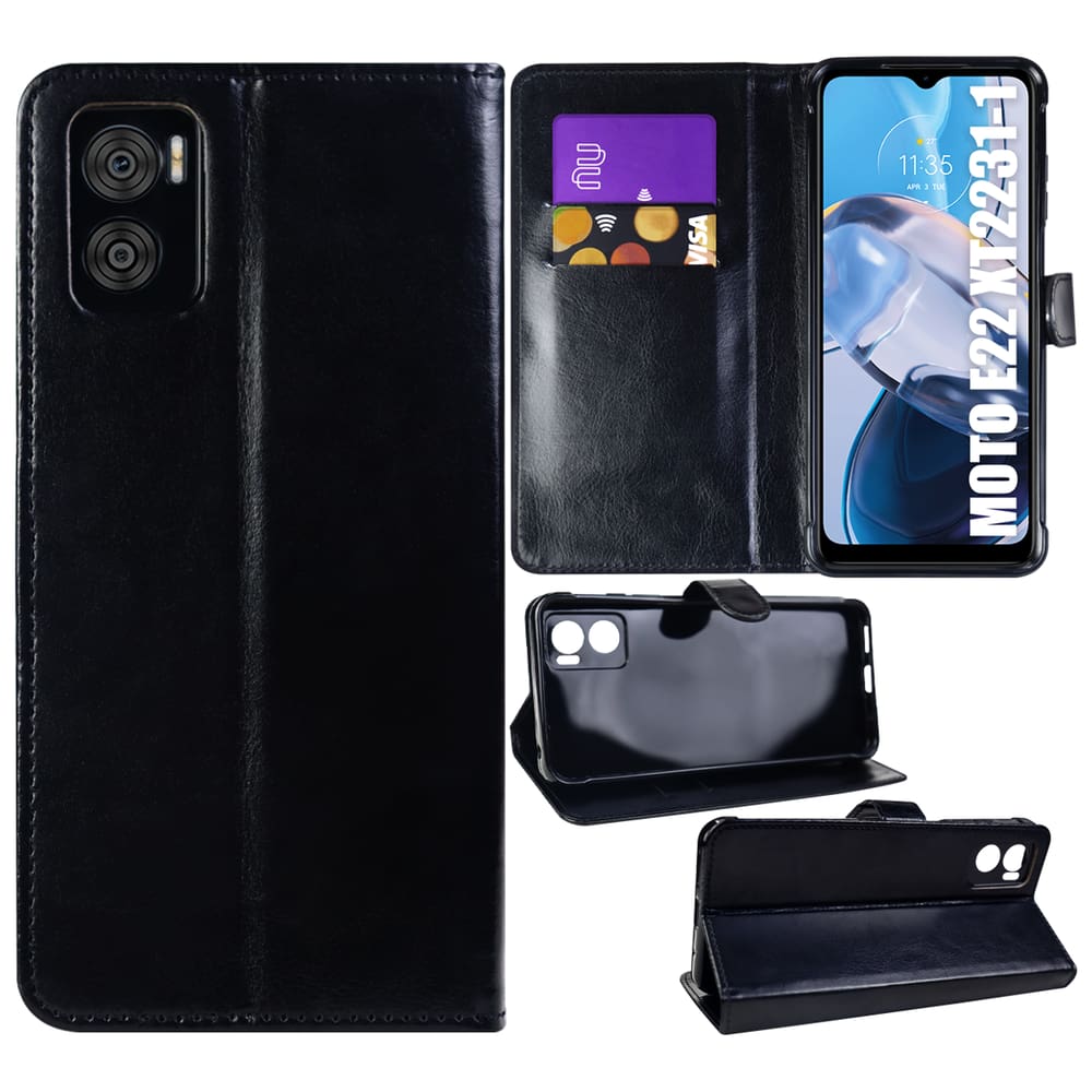 Capinha Capa Carteira De Luxo Compatível Moto E22 XT2239 6.5 - Cell In Power25