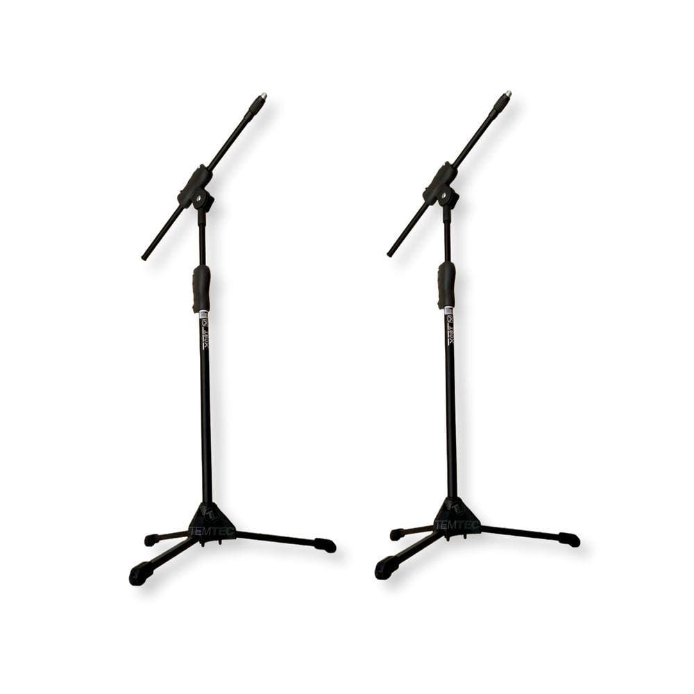 Kit 2 Suporte pedestal Microfone Estante Girafa Profissional