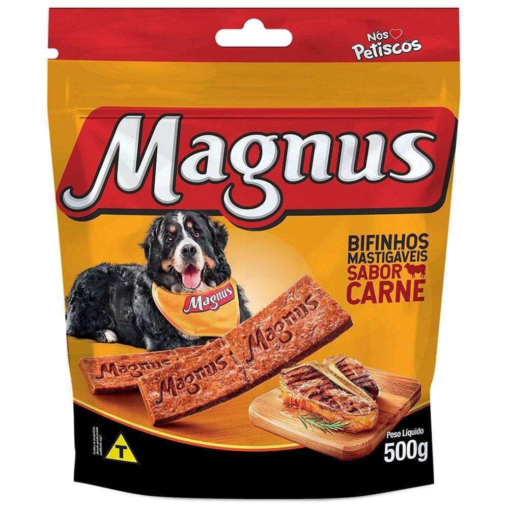 Bifinho Magnus Mastigáveis Sabor Carne para Cães - 500 g