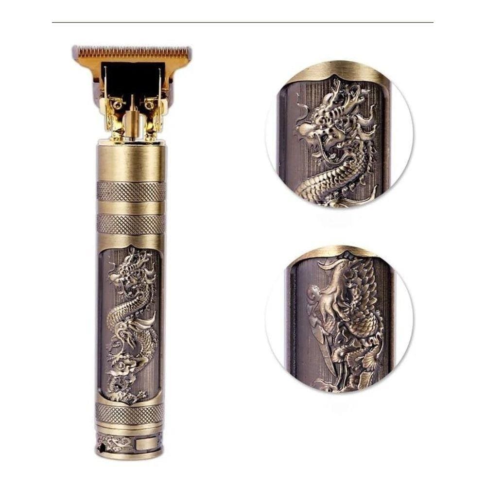 Maquina T9 Dragon Retro Ultra Afiado Barba Profissional Gold
