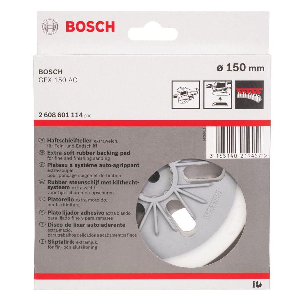 Prato De Borracha Para Lixadeira 150Mm 2608601114 Bosch
