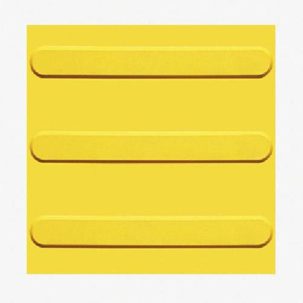 Piso Tátil Boracha Pvc Direcional Amarelo 16 Peças 1M²