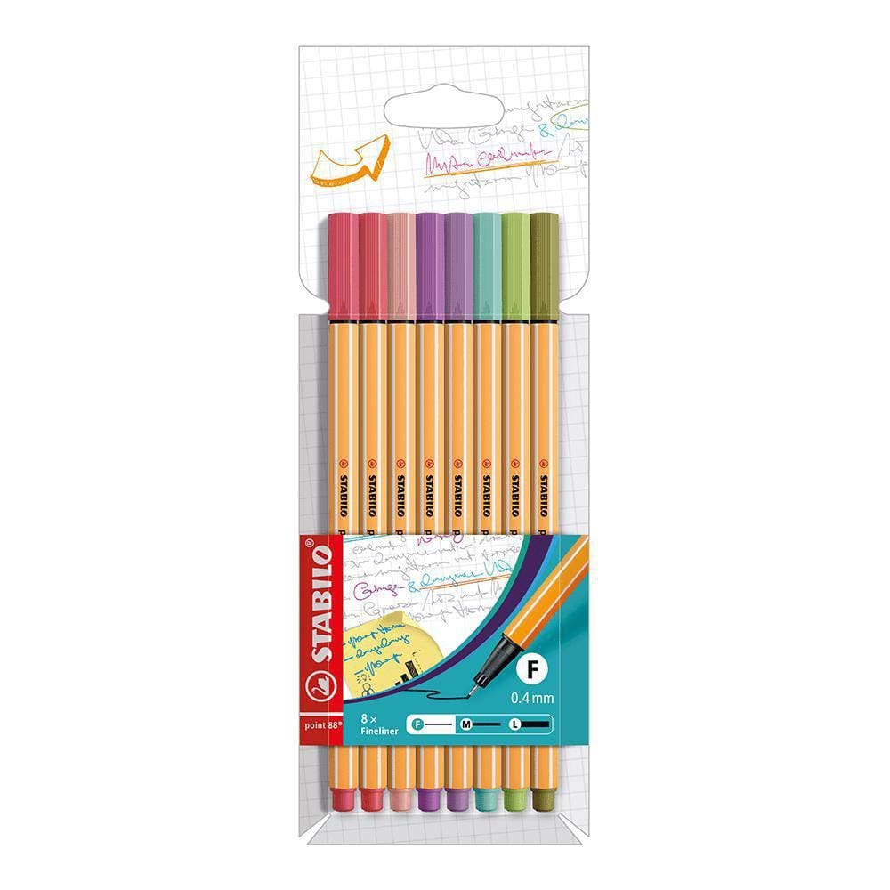 Estojo Stabilo Point 88 Fine Com 8 Cores - Stabilo - 53.3001
