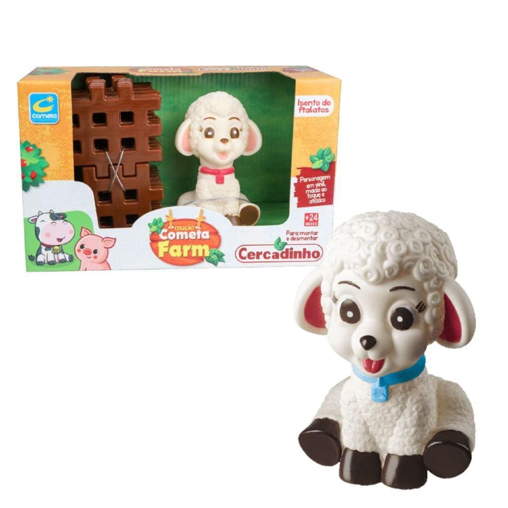 Fazendinha Cercadinho Ovelha em Vinil - Cometa