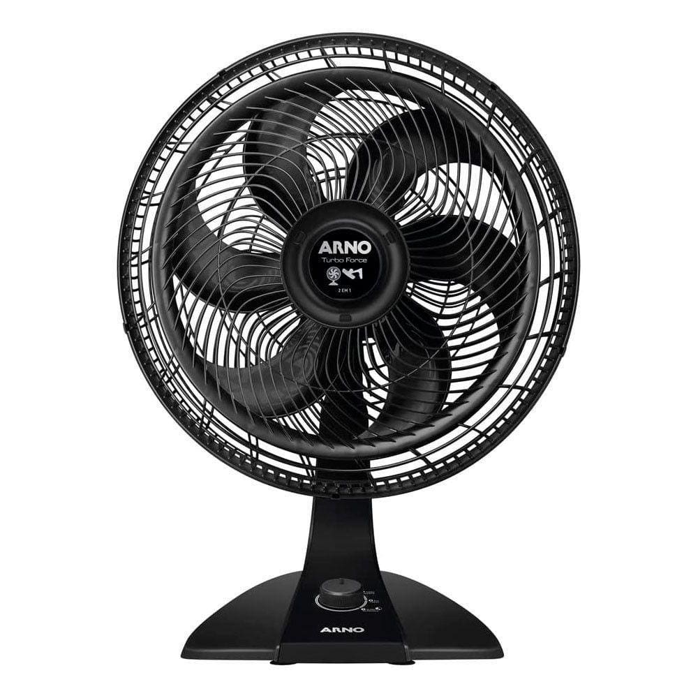 Ventilador De Mesa Ve3200b Turbo 2 Em 1 Arno Preto 127v
