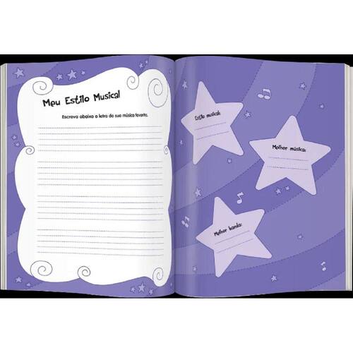 Meu Diário Secreto Caneta Mágica Roxo Extra