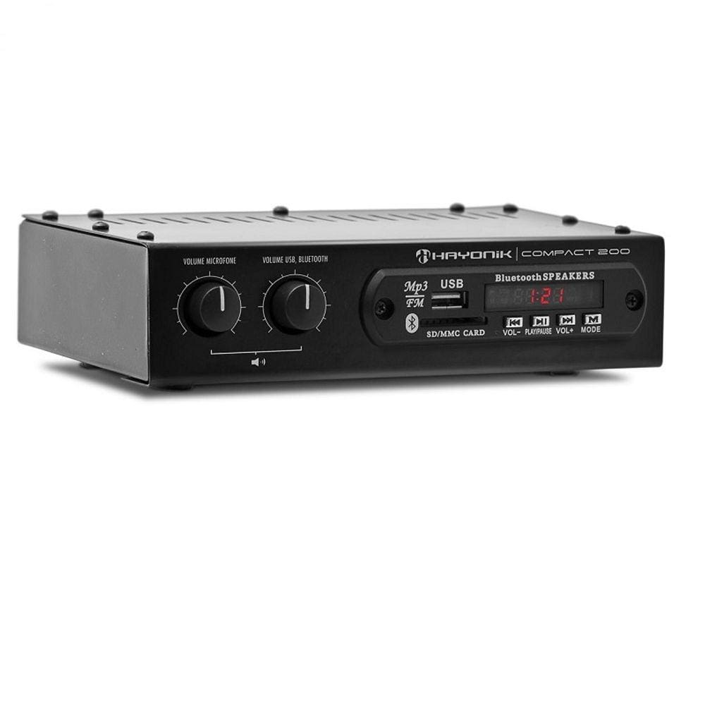 Amplificador Bluetooth 20W COMPACT 200 Hayonik Preto
