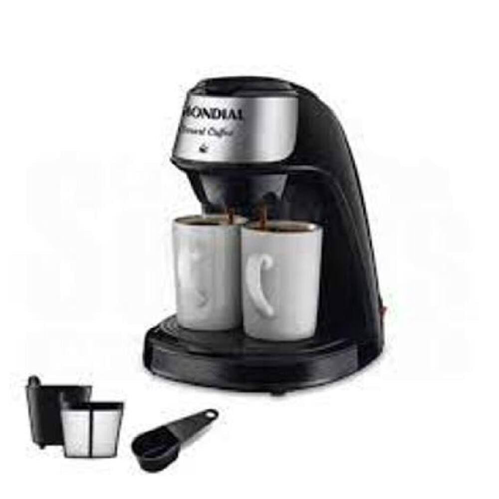 Cafeteira Elétrica Mondial Smart Coffee Com 2 Xícaras Preto