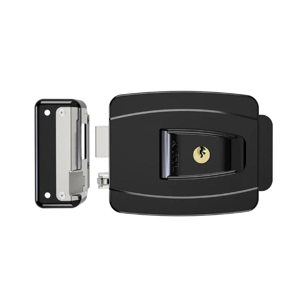 Fechadura Elétrica Agl Al100R 12V Reversível Preta 42Mm