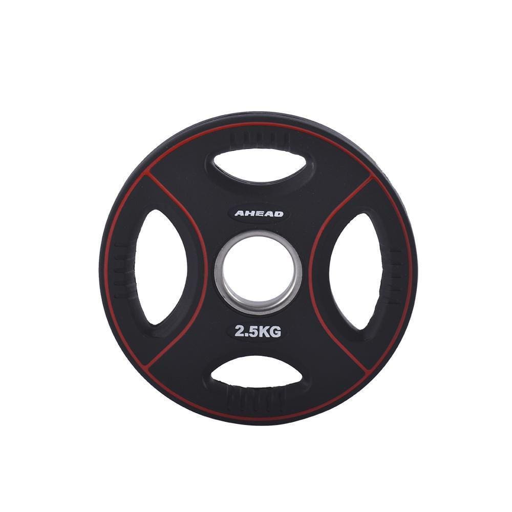 Anilha Furo Olímpico Polyurethane Profissional 2,5Kg Preto