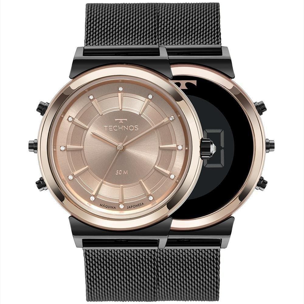Relógio Technos Feminino Signature Curvas Bicolor 9t33ai/1j