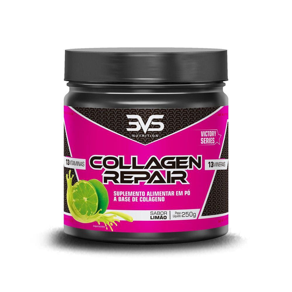 Colágeno Collagen Repair 250G Em Pó Limão 3Vs Nutrition