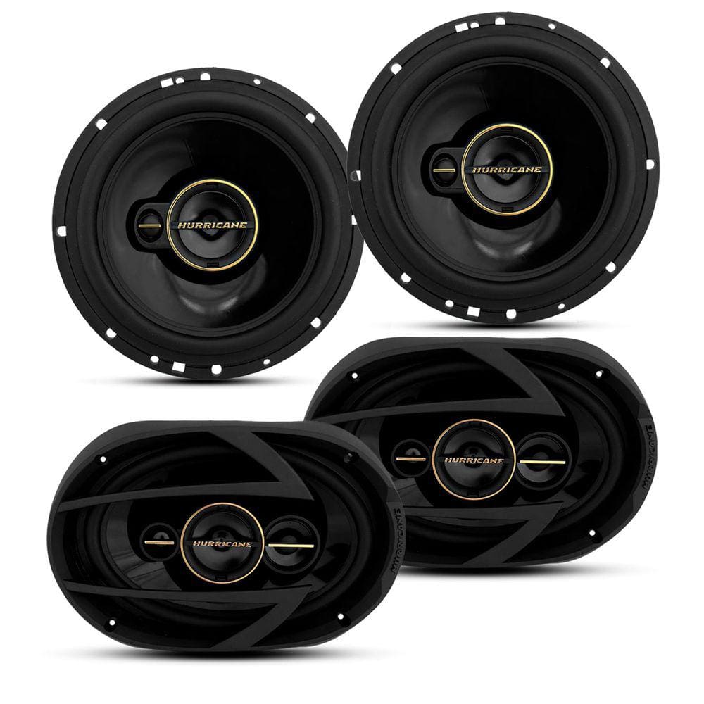 Kit Alto Falante Hurricane Aurum 6\"+ 6x9\" Polegadas 380W RMS