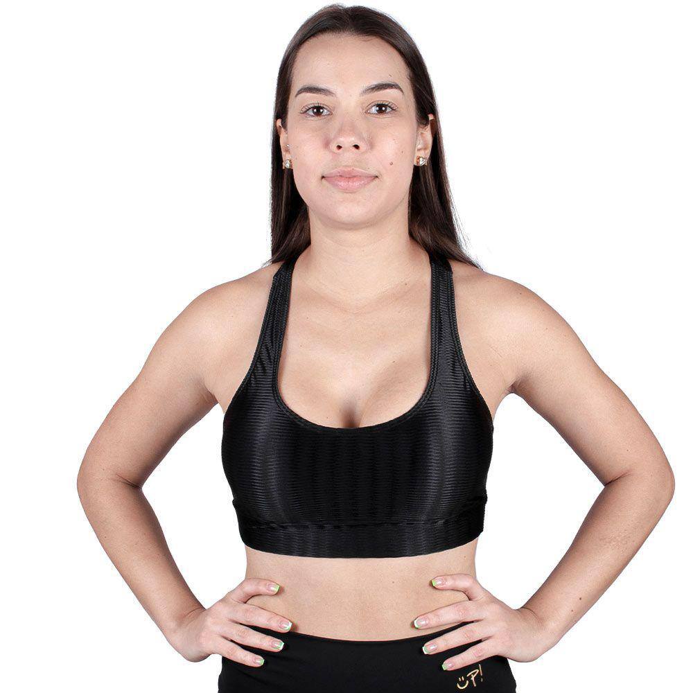 Top Selene 3D Com Bojo Removivel Preto