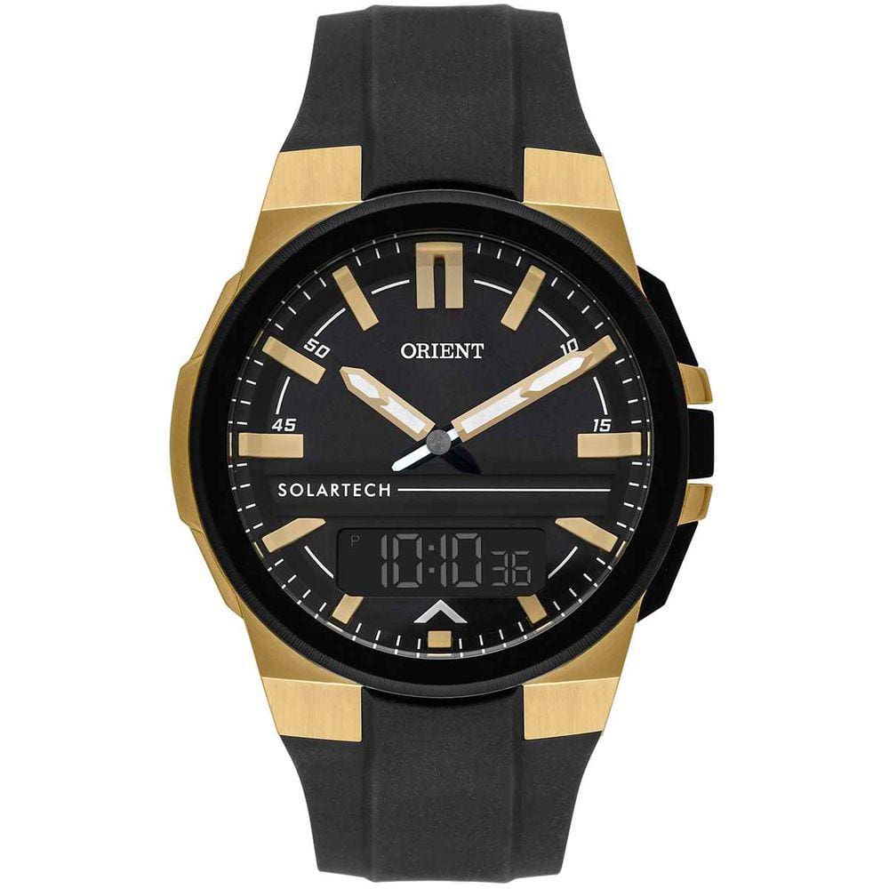 Relógio Orient Masculino Ref: Mtspa001 P1px Anadigi Solar Dourado