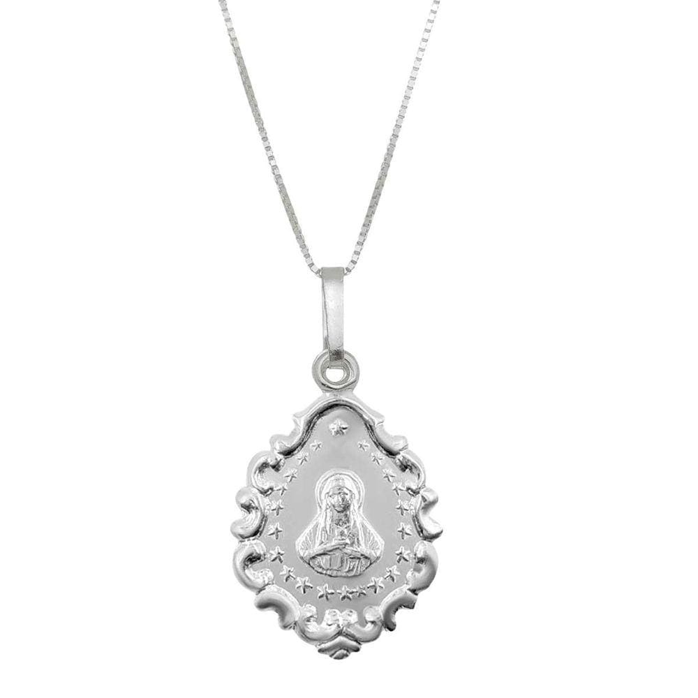 Colar De Prata 925 Sagrado Coração