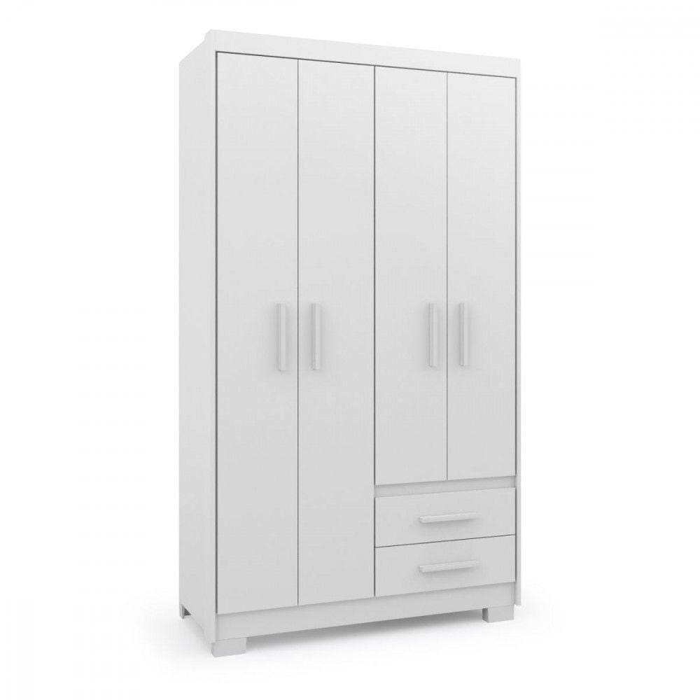 Guarda Roupa Primacy 4 Portas 2 Gavetas Branco Batrol